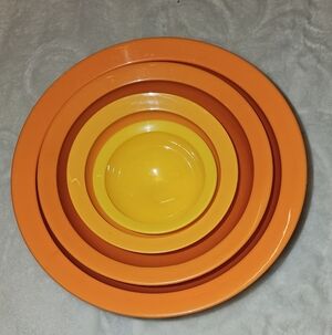 Vibrant Orange and Yellow Calibowl Nesting Bowl Set
